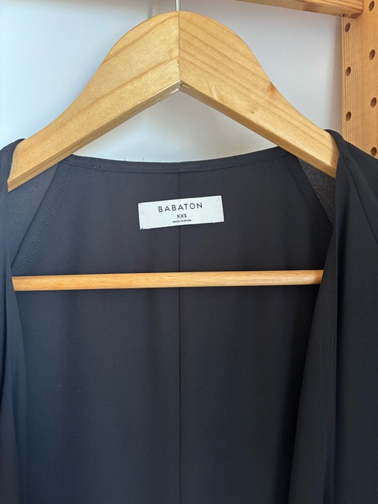 Babaton Black Long-Sleeve Wrap Dress - Picture 4 of 5